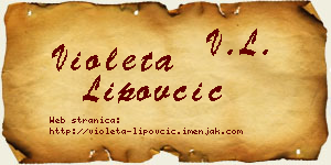 Violeta Lipovčić vizit kartica